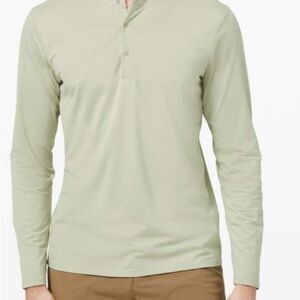 2021-Lululemon The Fundamental Long Sleeve Henley
Green Fern